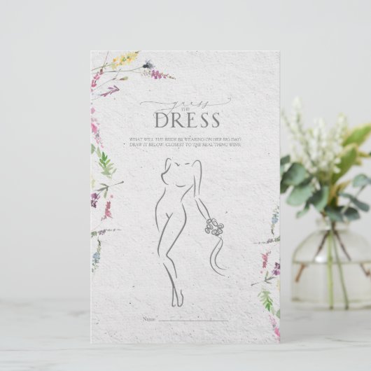 Elegant Wildbloem Botanisch Vrijgezellenfeest Game (Staand voorkant)