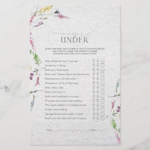 Elegant Wildbloem Botanisch Vrijgezellenfeest Game