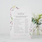 Elegant Wildbloem Botanisch Vrijgezellenfeest Game (Staand voorkant)