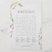 Elegant Wildbloem Botanisch Vrijgezellenfeest Game (Voorkant)