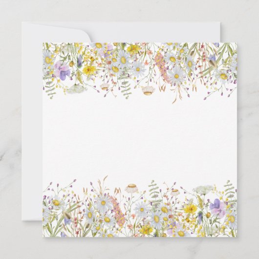 Elegant wildbloembridal brunch-uitnodiging kaart (Achterkant)