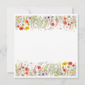 Elegant wildbloembridal brunch-uitnodiging kaart (Achterkant)