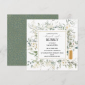 Elegant wildbloembrunch en kont invallen kaart (Voorkant / Achterkant)