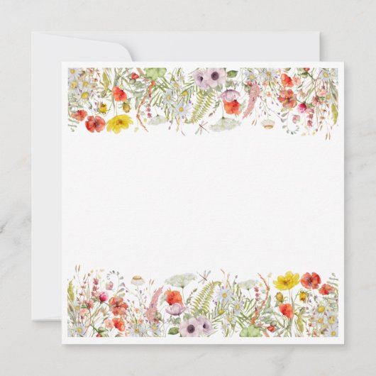 Elegant wildbloembrunch-uitnodiging kaart (Achterkant)