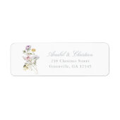 Elegant Wildbloemen Blush Return Address Label (Voorkant)