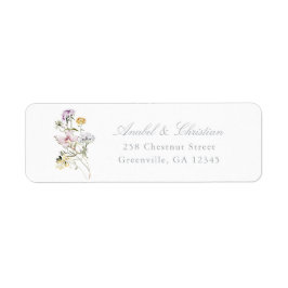 Elegant Wildbloemen Blush Return Address Label