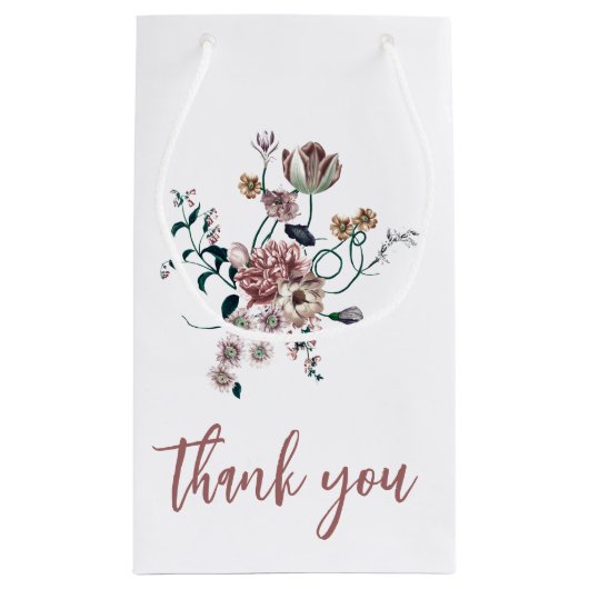 Elegant Wildbloemen Boho Klein Cadeauzakje (Achterkant)