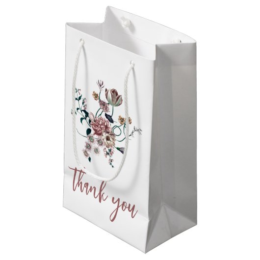 Elegant Wildbloemen Boho Klein Cadeauzakje (Voorkant Gekanteld)