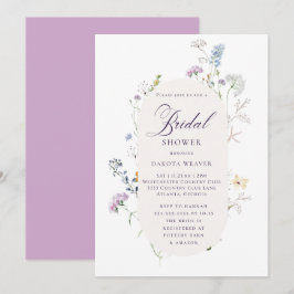 Elegant Wildbloemen Calligrafie Vrijgezellenfeest Kaart