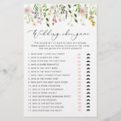 Elegant Wildbloemen De bruiloft schoenenspel (Voorkant)