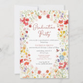 Elegant Wildbloemen Fotogradatie Partij Kaart (Voorkant)