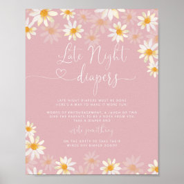 Elegant Wildbloemen Late Night Diapers Game Poster