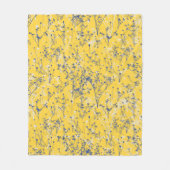 Elegant Wildbloemen op Mustard Yellow Fleece Deken (Voorkant)