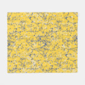 Elegant Wildbloemen op Mustard Yellow Fleece Deken (Voorkant (Horizontaal))