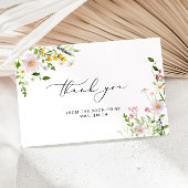 Elegant wildbloemen vrijgezellenfeest bedankt je k kaart