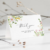 Elegant wildbloemen vrijgezellenfeest bedankt je k kaart