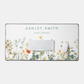 Elegant wildbloemenveld bureaumat (Keyboard & Muis)