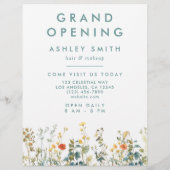 Elegant wildbloemenveld flyer (Achterkant)