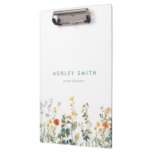 Elegant wildbloemenveld klembord (Links)