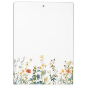 Elegant wildbloemenveld klembord (Achterkant)