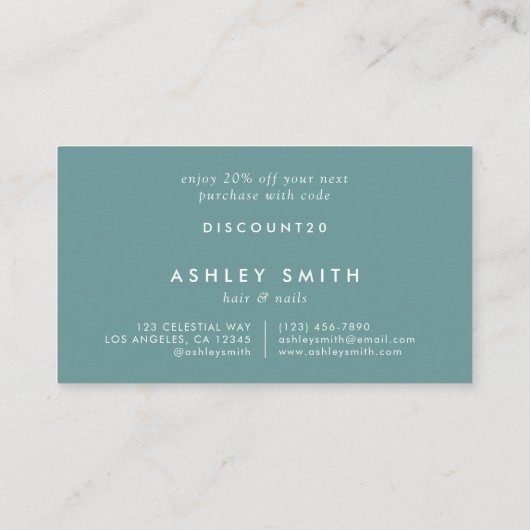 Elegant wildbloemenveld kortingskaartje (Achterkant)