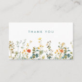 Elegant wildbloemenveld kortingskaartje (Voorkant)