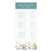 Elegant wildbloemenveld reclamekaart (Voorkant)