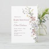 Elegant Wilde Baby shower Uitnodiging (Staand voorkant)