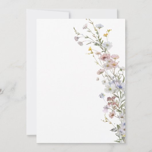 Elegant Wilde Baby shower Uitnodiging (Achterkant)