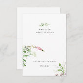 Elegant Wilde Bloem Botanische Floral Wedde Plaats Kaart (Voorkant / Achterkant)