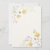 Elegant wilde bloemen afstuderen kaart (Achterkant)