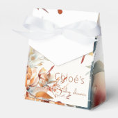 Elegant wilde bloemen baby shower bedankdoosjes (Voorkant Zijde)