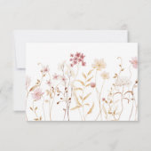 Elegant Wilde Bloemen Baby shower Bedankkaart (Achterkant)