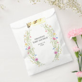 Elegant Wilde Bloemen Baby shower Bedankzakje (Gezegeld)