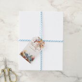 Elegant wilde bloemen Baby shower Cadeaulabel (Met Touw)
