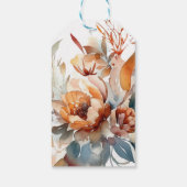 Elegant wilde bloemen Baby shower Cadeaulabel (Achterkant)