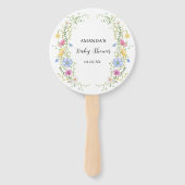 Elegant Wilde Bloemen Baby shower Handwaaier (Voorkant)