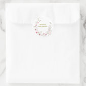 Elegant Wilde Bloemen Baby shower Ronde Sticker (Tas)