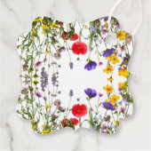 Elegant Wilde Bloemen Bloeiende Bloemen Bloemen Vr Bedankjes Labels (Achterkant)