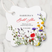 Elegant Wilde Bloemen Bloeiende Bloemen Bloemen Vr Bedankjes Labels (Voorkant)