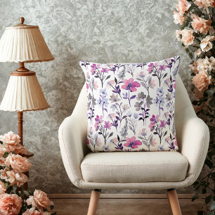 Elegant wilde bloemen bloemenpatroon kussen