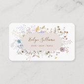 Elegant wilde bloemen visitekaartje (Voorkant)