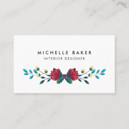 Elegant wilde bloemen visitekaartje
