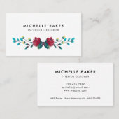 Elegant wilde bloemen visitekaartje (Voorkant / Achterkant)