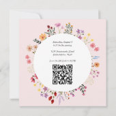 Elegant Wilde Floral Roze Vrijgezellenfeest Kaart (Achterkant)