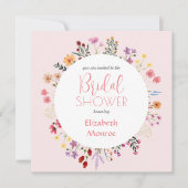 Elegant Wilde Floral Roze Vrijgezellenfeest Kaart (Voorkant)