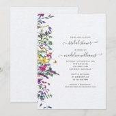 Elegant Wilde Floral Waterverf Vrijgezellenfeest Kaart (Voorkant / Achterkant)