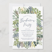 Elegant Wilde Graduy Party Kaart (Voorkant)