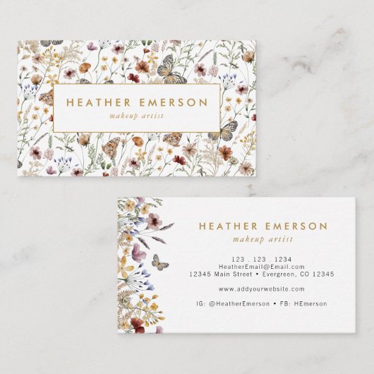 Elegant Wilde Visitekaartje (Voorkant / Achterkant)