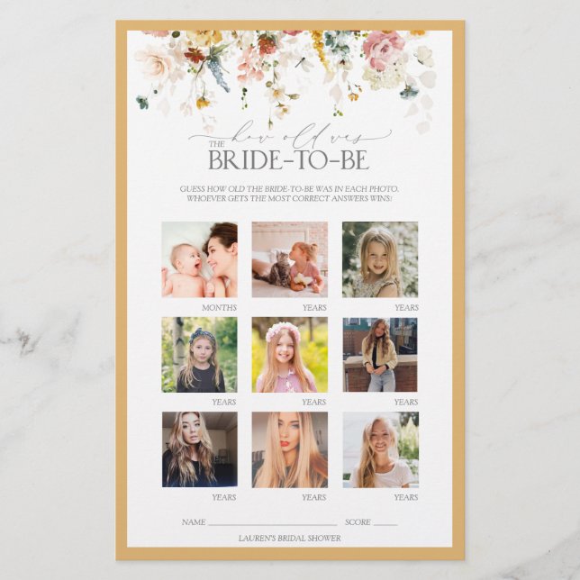 Elegant Wilde Vrijgezellenfeest Geel (Voorkant)